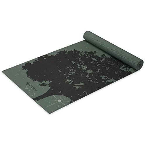 Gaiam Yoga Mat - Premium 6mm Print Extra Thick Non Slip Exercise & Fitness Mat